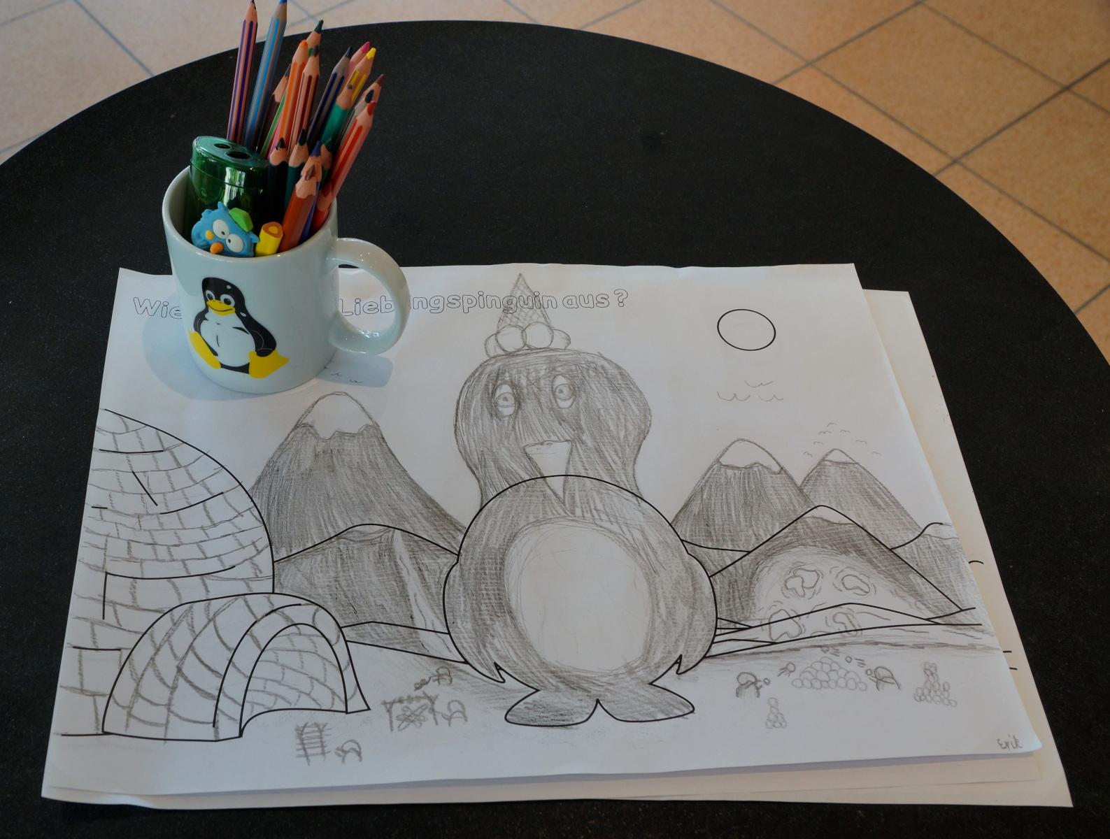 Thinking out of the box mit dem Lieblingspinguin-Ausmalbild für junge Linux-Fans Thinking out of the box mit dem Lieblingspinguin-Ausmalbild für junge Linux-Fans